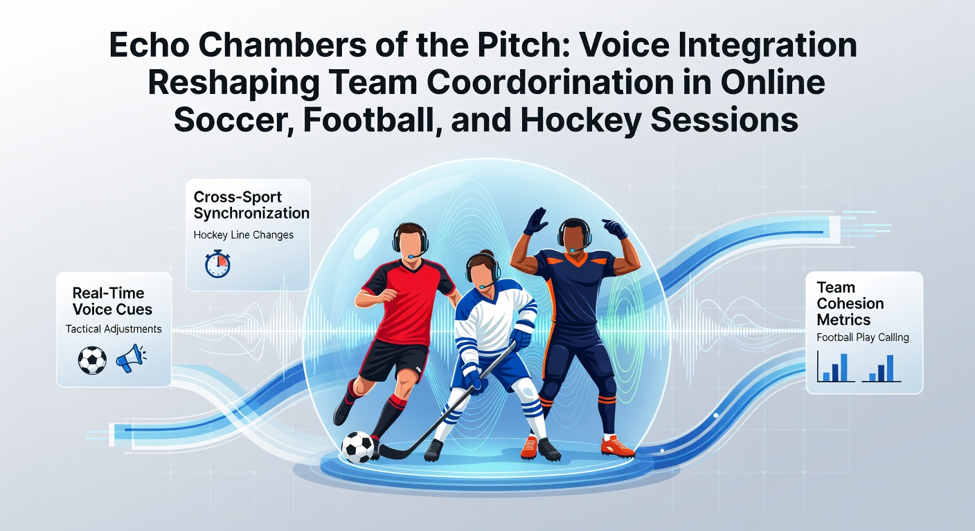 Players using voice integration features during an online soccer match to coordinate team plays and strategies