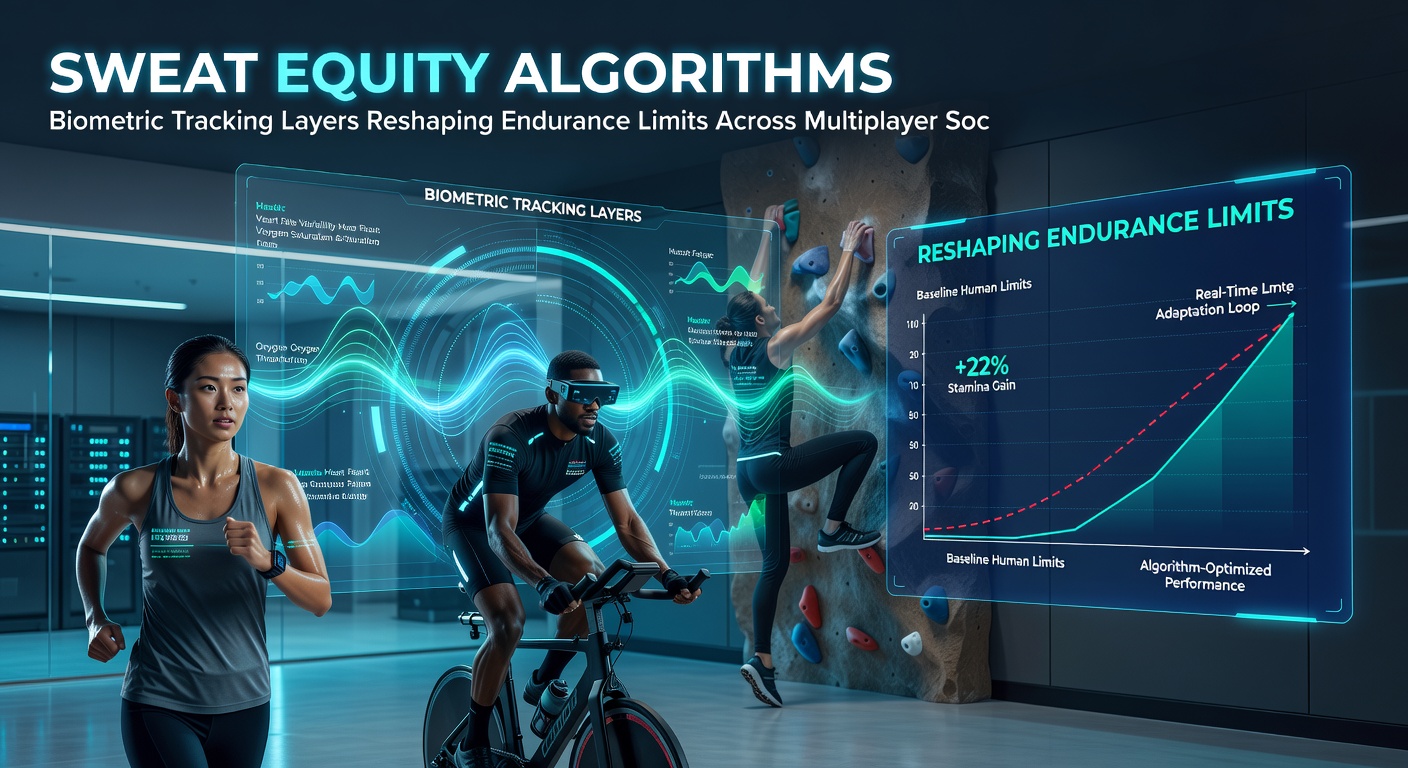 Hockey simulation interface displaying biometric tracking overlays and endurance adjustments during a multiplayer match