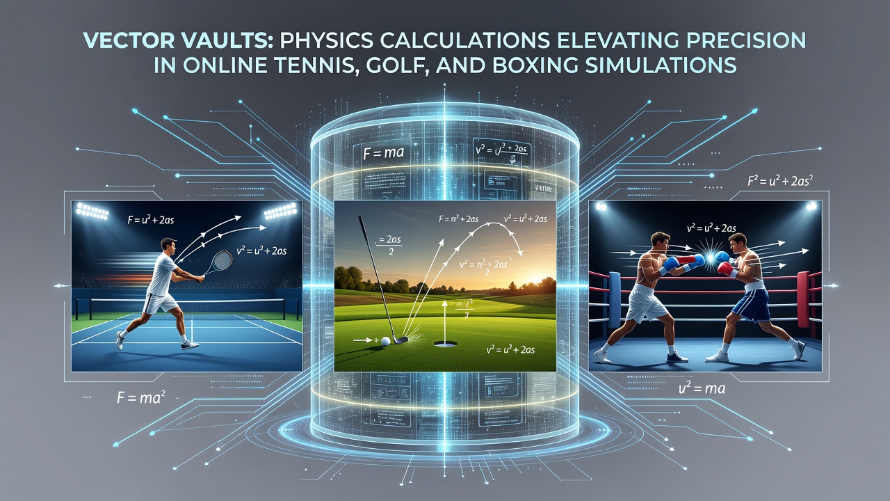 Boxing simulation interface highlighting punch vector analysis and collision physics calculations during a match